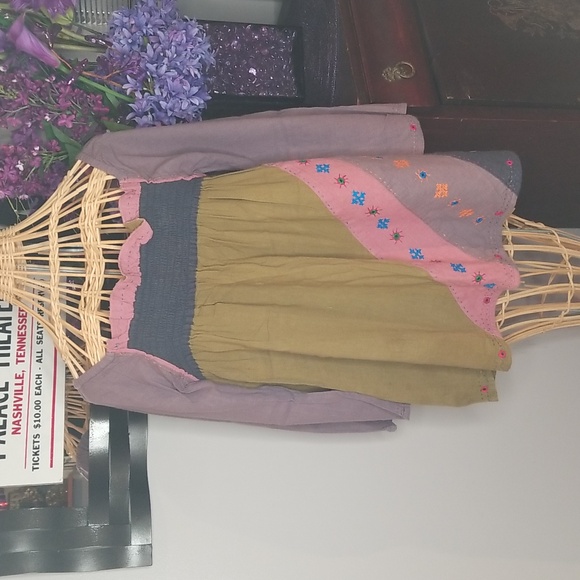 Vintage Bohemian Hippie Embroidered One Size Pullover Tunic Top - Picture 6 of 15